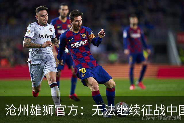 沧州雄狮官方：无法继续征战中国足球职业联赛